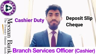 Bank Cashier Duty  Deposit Slip  Cheque  Cashier Job Training  Cash Receipt amp Payment [upl. by Ahsekahs]