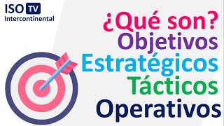 ¿Qué son los objetivos estratégicos tácticos y operativos [upl. by Guinevere526]