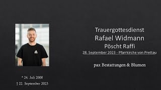 Trauergottesdienst Rafael Widmann [upl. by Kirat20]