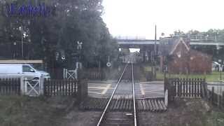 LEVEL CROSSING NEAR MISS  van jumps crossing lights in front of train [upl. by Alodie]