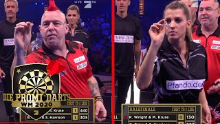 Halbfinale Sarah Harrison vs Max Kruse  Promi Darts WM 2020  ProSieben [upl. by Yelrac]