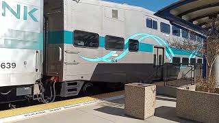 Metrolink 713 North Main Corona To LA Union Station Refurbished Car 604 amp 110 amp F125 922 1182024 [upl. by Riley]