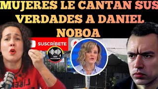 MUJERES LE CANTAN SUS VERDADES AL PRESIDENTE DANIEL NOBOA Y LO CUESTIONAN NOTICIAS RFE TV [upl. by Coffey]