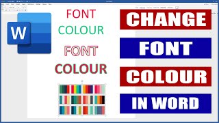 How to Change Font Colour in Word  Microsoft Word Tutorials [upl. by Eihtak698]