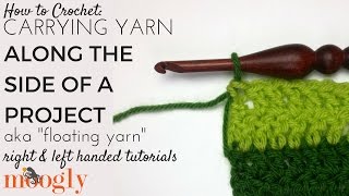 How to Crochet Carrying Yarn Along the Side of a Project Right Handed [upl. by Volnay506]