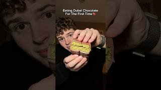 Eating The Viral Dubai Chocolate For The First Time [upl. by Hallimaj710]