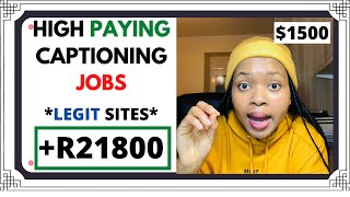 HIGH PAYING CAPTIONING JOBS  LEGIT SITES [upl. by Aliwt613]