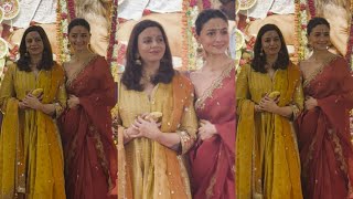 Alia Bhatt Sister Arrives At North Bombay Durga Puja in Juhu to Seek Maa Durga’s Blessings [upl. by Wagshul]