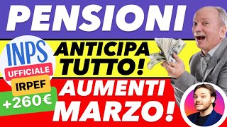 PENSIONI 👉 MARZO ANTICIPO AUMENTI APRILE 🔴 SORPRESA INPS ✅ CIRCOLARE UFFICIALE IRPEF [upl. by Amr]