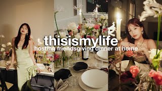 VLOG  Hosting Friendsgiving Dinner at Home with Harrods [upl. by Eceerahs42]