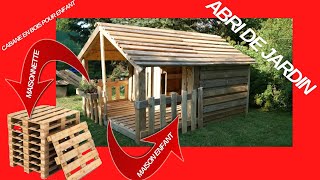 Comment fabriquer un abri jardin Maison de jeu  Maison de jardin pour enfants avec des palettes [upl. by Aivital579]