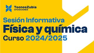 Oposiciones de Física y Quimica  Sesión Informativa  Curso 20242025 [upl. by Lleneg]