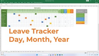 How to easily create Leave tracking in Excel [upl. by Ezmeralda]