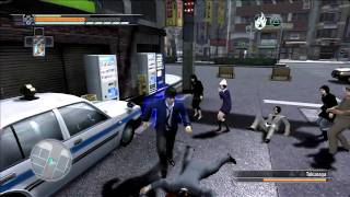 Yakuza 4 Bad Cops Gameplay [upl. by Jeni]