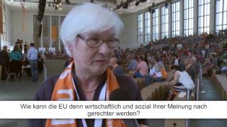 Präses der Synode der EKD Irmgard Schwaetzer zum Podienreihe Europa auf dem Kirchentag in Berlin [upl. by Merp668]