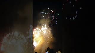 Fireworks at Copacabana Beach Фейерверк на пляже Копакабана РиодеЖанейро Бразилия [upl. by Imeka]