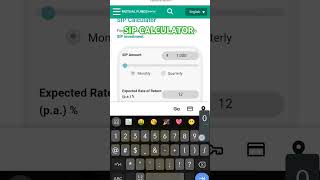 SIP CALCULATOR ytshorts ytshortsindia youtube youtubevideo sip mutualfunds investment [upl. by Irrab]