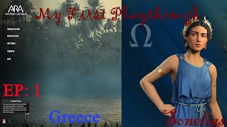 ARA History Untold  My very first playthrough  Greece  01  First steps [upl. by Reddin]