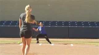 Softball Pitching Drills Accuracy and Changeup  Amanda Scarborough [upl. by Drofyar]