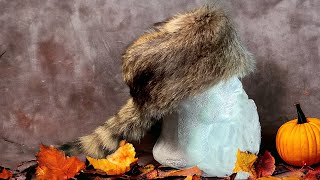 HOW TO MAKE A COONSKIN CAP  DIY FUR amp Leather [upl. by Dryden]