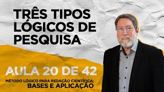 AULA 20 de 42  TRÊS TIPOS LÓGICOS DE PESQUISA [upl. by Sparke]