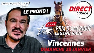 Pronostic spécial Prix dAmérique 2024 Quinté et courses PMU du 28 janvier avec GenybetTurf [upl. by Harrell]