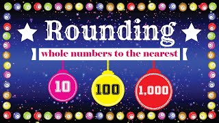 Rounding Numbers to the Nearest 10 100 and 1000  Round up and Round down [upl. by Ahsiea935]