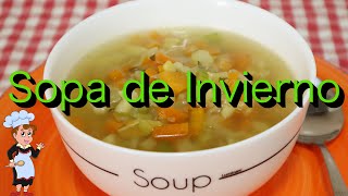 La mejor sopa de verduras de invierno que puedas probar una receta muy fácil rápida y económica [upl. by Cave]