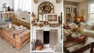 Farmhouse Fall Living Room Decor Ideas Cozy Up Your Space with Rustic Charm [upl. by Franckot]