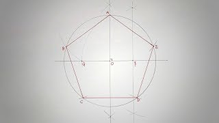 Draw pentagon with compass inscribe a given circleStepbyStep [upl. by Jennifer]