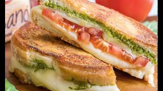 Sara Lee Parmesan Crusted Caprese Grilled Cheese [upl. by Alyahsal833]