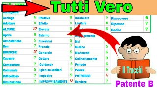 Patente B Tricks  Tutti Vero Parole Per Voi  il Trucchi patente b in Urdu  Punjabi  hindi [upl. by Naitirb]