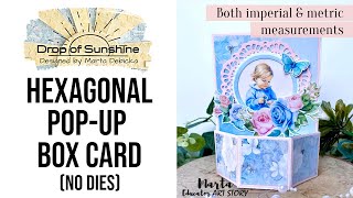 WOWZEER How to make a POUP BOX card NO DIES easy BEGINNER CRAFTS pack flat in ENVELOPE cards [upl. by Sorac]