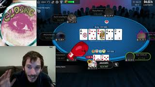 PsicoShowTV MidStakes Pokerstars 50€ Autocandidatura Streamer Pokerstars España AS7 VS K7 [upl. by Bron197]