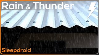 ►10 hours of Real Rain and Thunder on a Tin Roof Metal roof rain Sounds for Sleeping Som da chuva [upl. by Dorren]