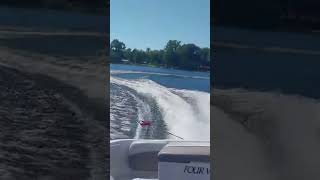 Wipe outs part 1 Happy July 4th A day on the lake boating kids Lakelife fun tubing summer [upl. by Mailliwnhoj]