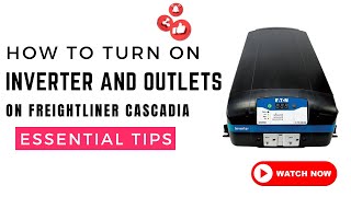 2022 Freightliner Cascadia How to turn ON inverter and outlets inside of your truck [upl. by Nohtanoj]