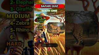 Can You Guess the Safari Animals 🦁🐘 quiz shorts [upl. by Aicened]