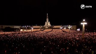 Thousands gathered in Fatima Portugal to celebrate the first apparition of the Virgin Mary [upl. by Daj934]