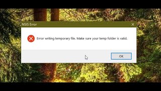 Solved how to fix NSIS Error writing temporary file problem [upl. by Talanta636]