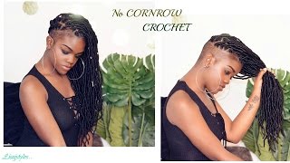 NO cornrow CROCHET faux locs EASY 30min install [upl. by Leavy813]