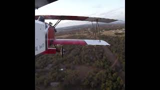 Fokker biplane sunset landing fokker ww1planes vintageaircraft vintagewarbirds biplane [upl. by Dazhehs]