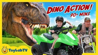 Giant Life Size Dinosaur Adventure With Jurassic World Fallen Kingdom Toys amp 90 Mins of Dinosaurs [upl. by Harding69]