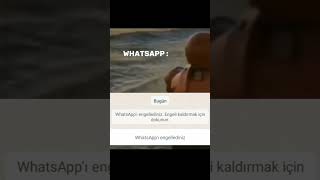 WHATSAPPı ENGELLEDİNİZ keşfetbeniöneçıkar [upl. by Kenti]