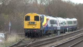 RARE DCR Hires 20142 On Class 222 Move Crofton Bombardier to Derby Etches Park 19122013 [upl. by Yvon]