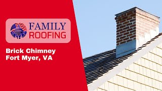 Brick Chimney in Fort Myer VA  Family Roofing [upl. by Ymirej357]