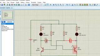 Multivibrador astable  Proteus [upl. by Botzow565]