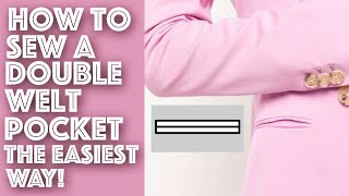 How To Sew A Double Welt Pocket The Easiest Way Tutorial  Sew Anastasia [upl. by Ahsil]