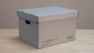 Assembly Instructions Record Storage Carton with Separate Lid [upl. by Netsirhc]