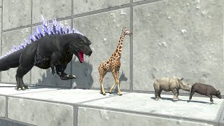 Run Away Black TRex  Deadly Narrow Challenge  Animal Revolt Battle Simulator [upl. by Ecal593]